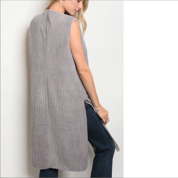 Corduroy shearling Vest - Picture 2 of 2